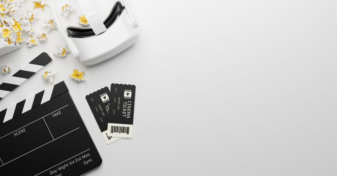 white background movie tickets on teable