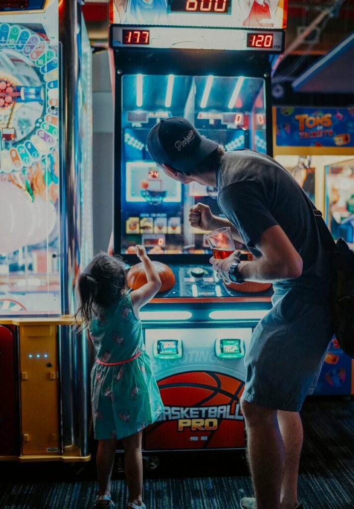 Spirit Nights: Easy, No-Stress PTA Fundraising ideas that will not burn out volunteers. 6 girl playing arcade game